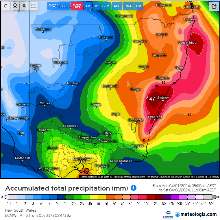 A meandering cutoff low to cause havoc for southern Queensland and NSW